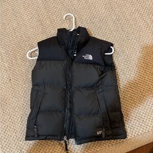 North Face Kids Puffer Vest Full Zip 600 Black size Small